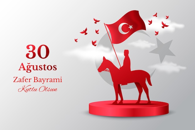 Free vector gradient background for turkish armed forces day celebration