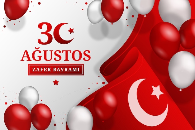 Градиентный фон для празднования дня турецких вооруженных сил