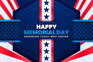 Free vector gradient background for usa memorial day celebration