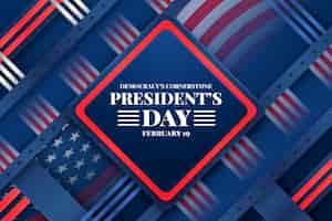 Free vector gradient background for usa presidents day holiday