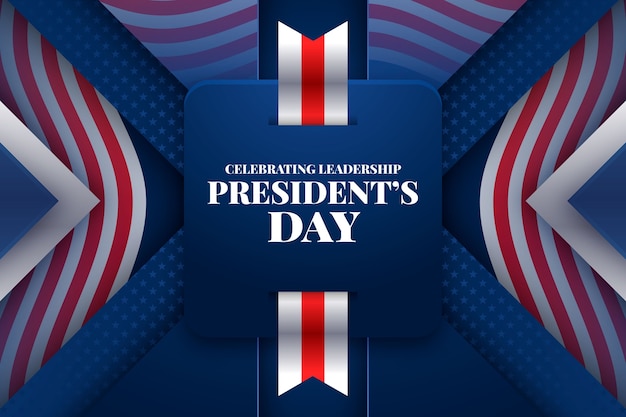 Free vector gradient background for usa presidents day holiday