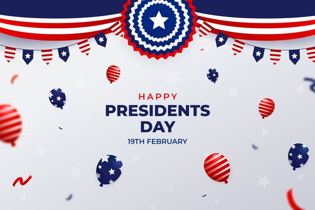 Gradient background for usa presidents day holiday