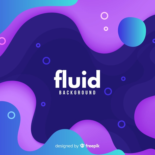 Gradient background with 3d fluid shapes