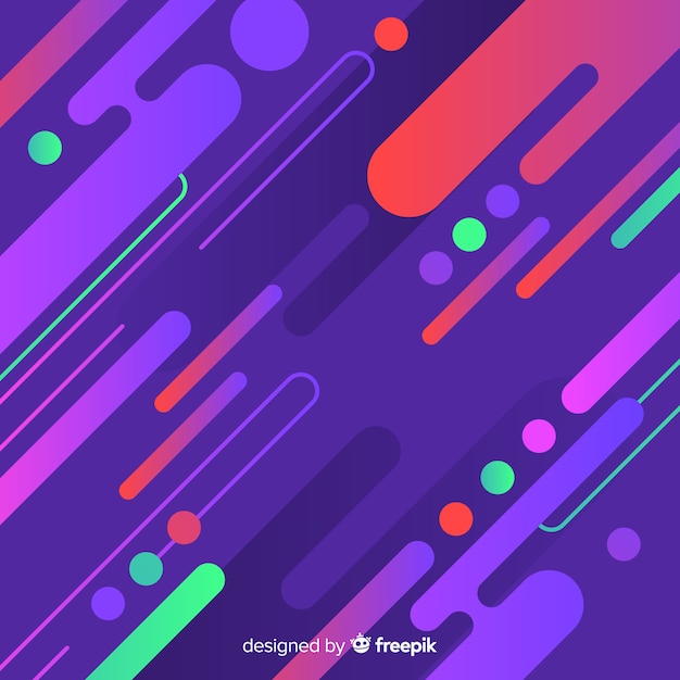 Gradient background with dynamic shapes