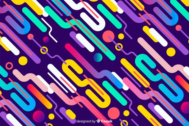 Gradient background with dynamic shapes