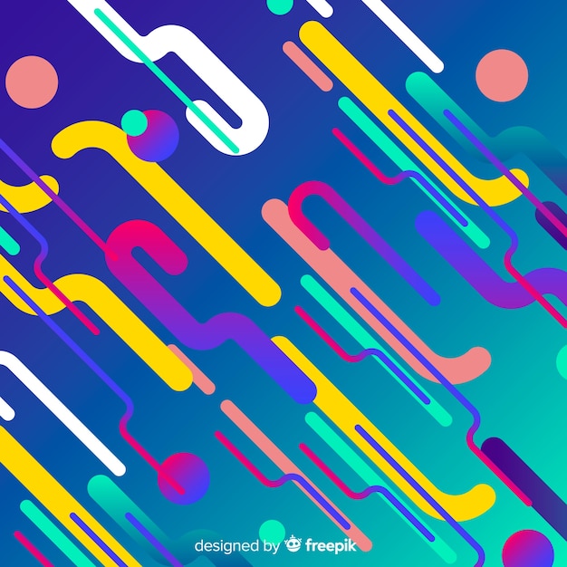 Gradient background with dynamic shapes