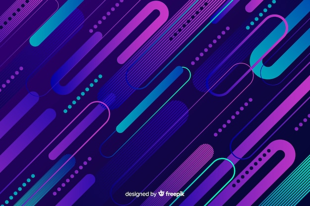 Gradient background with dynamic shapes