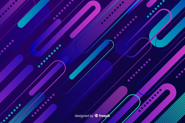 gradient background with dynamic shapes