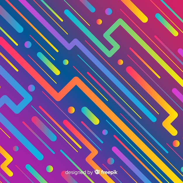 Free vector gradient background with dynamic shapes