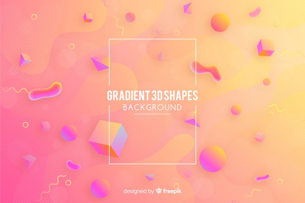 Gradient background with geometric shapes