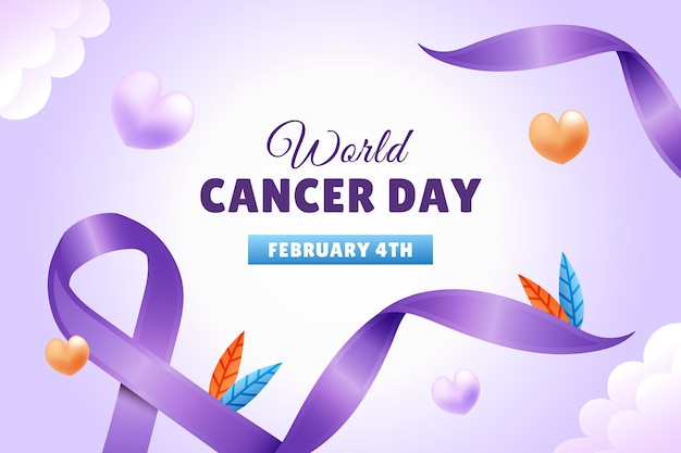 세계 암 날 의 인식 을 위한 그라디언트 배경