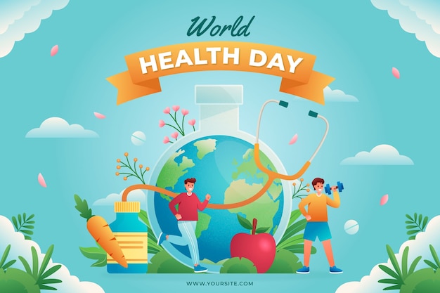 Free vector gradient background for world health day celebration