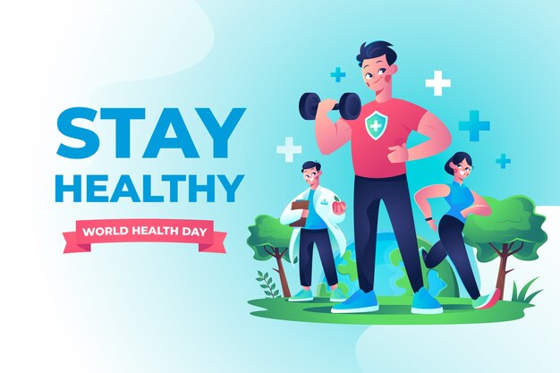 Gradient background for world health day celebration