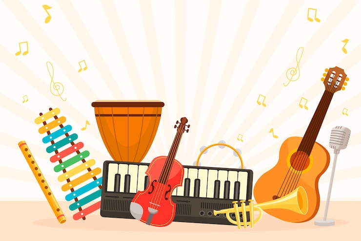無料Vector 世界音楽の日のお祝いのグラデーションの背景