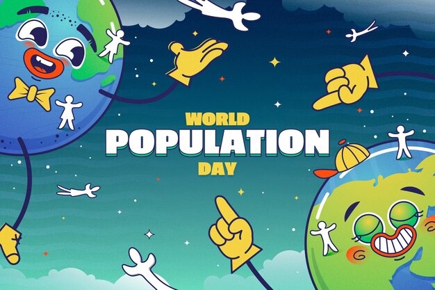 Gradient background for world population day