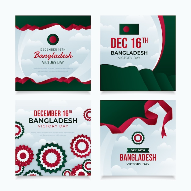 Градиент бангладеш день победы коллекция сообщений в социальных сетях