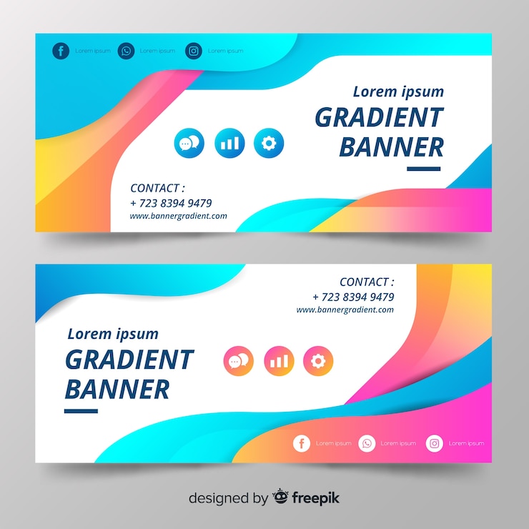 Free Vector gradient banner 