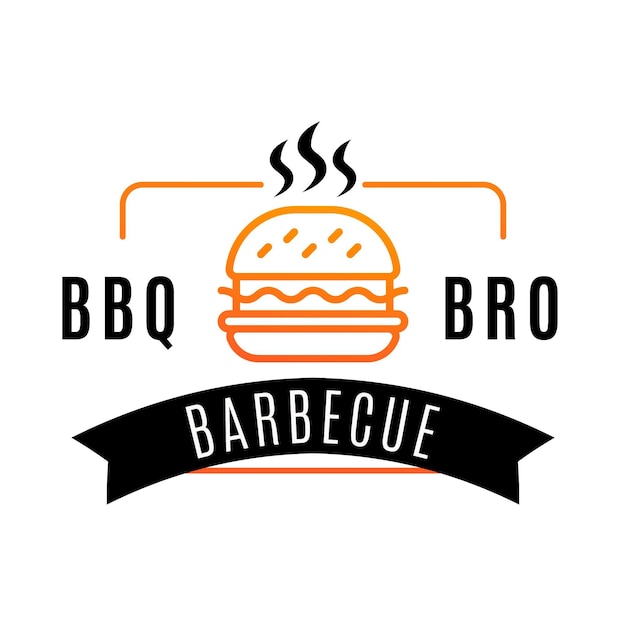 Free vector gradient barbecue logo template