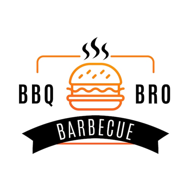 Gradient barbecue logo template