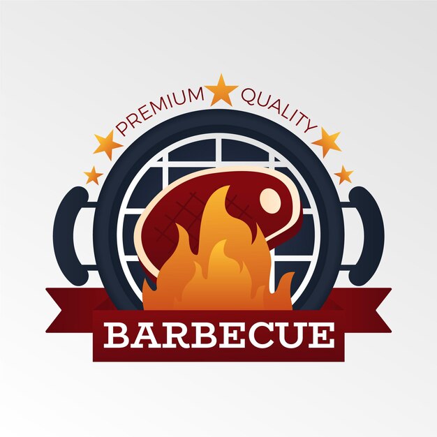 Gradient barbecue logo template