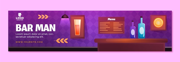 Gradient barman twitch banner