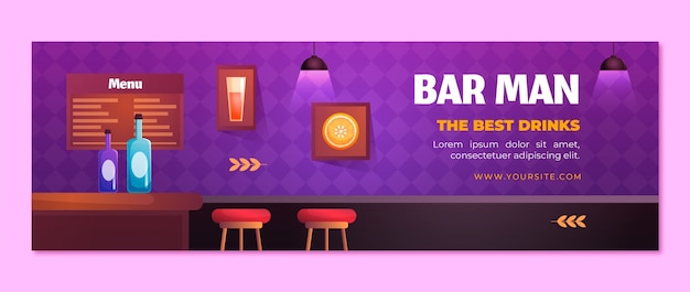 Gradient barman twitter header