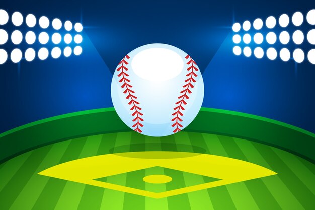 Free vector gradient baseball background