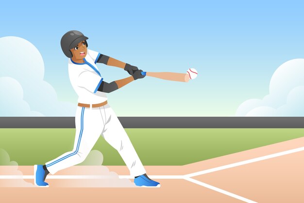 Free vector gradient baseball background