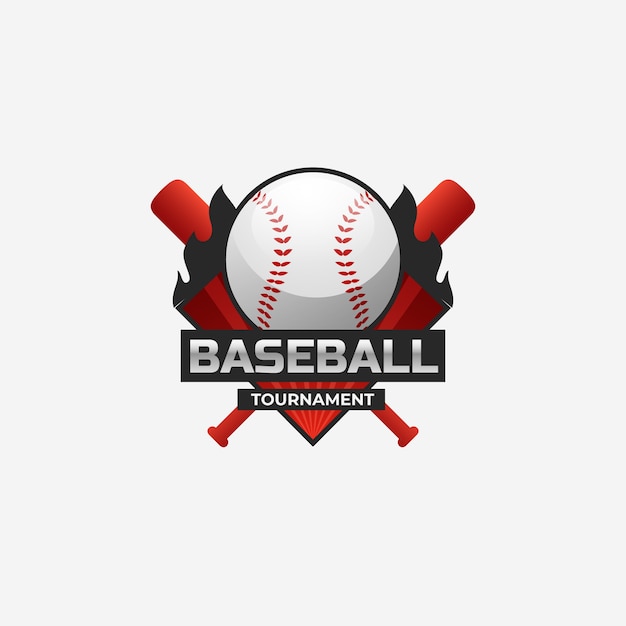 Gradient baseball logo design