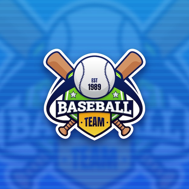 Free vector gradient baseball logo template