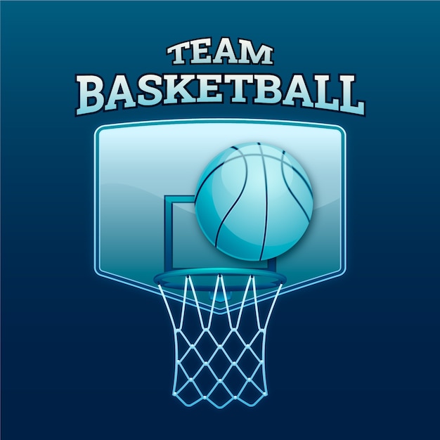 Free vector gradient basketball logo template