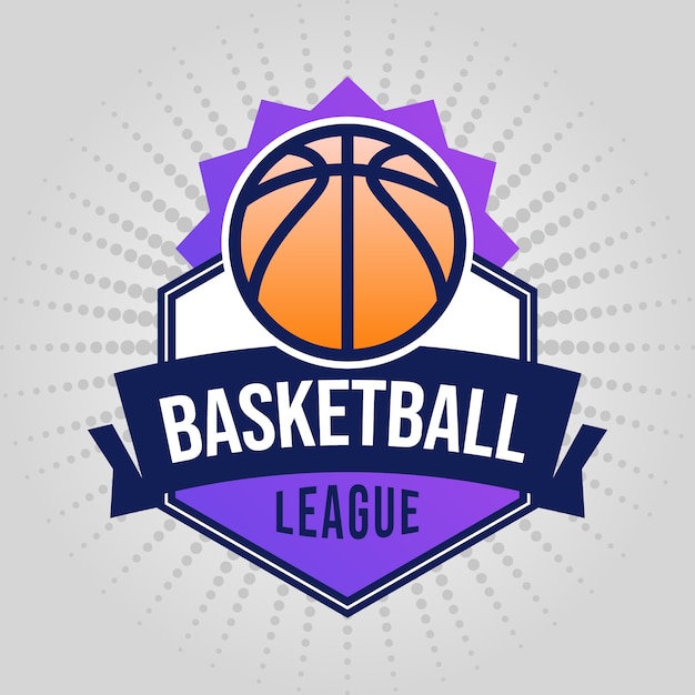 Gradient basketball logo template