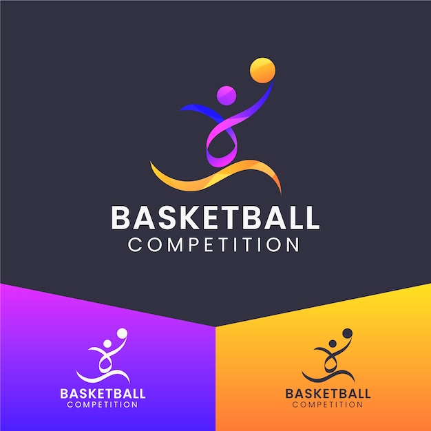 Free vector gradient basketball logo template