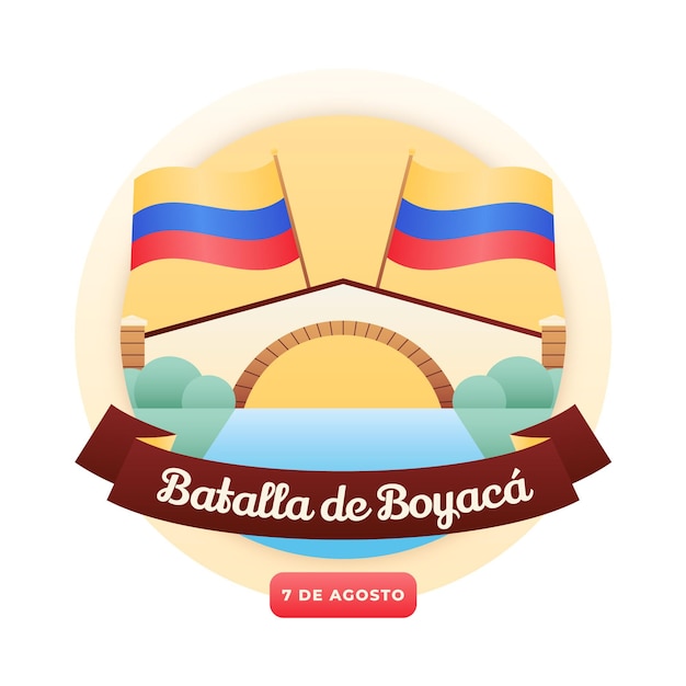 Free vector gradient batalla de boyaca illustration