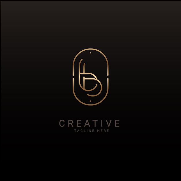 Free vector gradient bb logo template