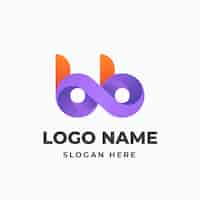 Free vector gradient bb logo template