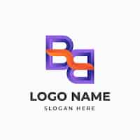 Free vector gradient bb logo template