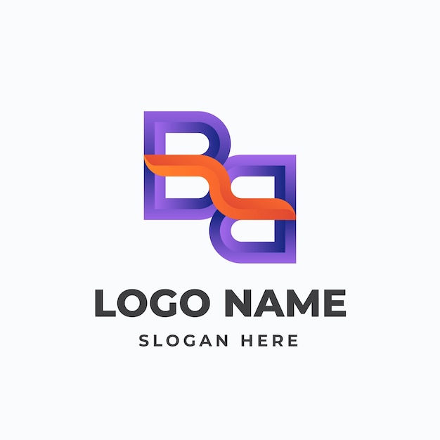 Gradient bb logo template