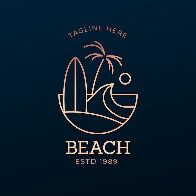 グラデーションビーチのロゴデザイン