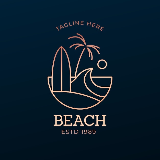 Gradient beach logo design