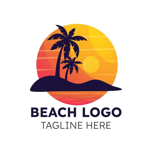 Gradient beach logo