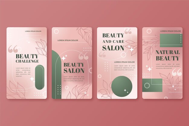Gradient beauty instagram story collection
