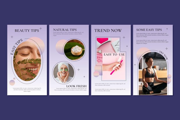 gradient beauty instagram story collection