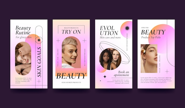 Gradient beauty instagram story collection