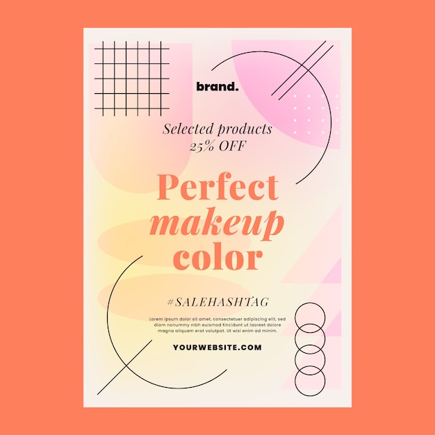 Free vector gradient beauty poster template