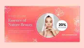 Free vector gradient beauty salon template design