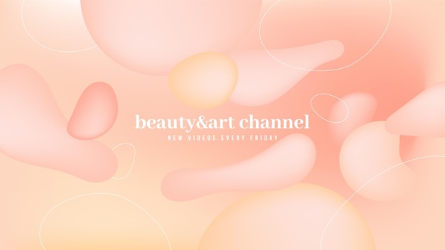 Gradient beauty youtube channel art