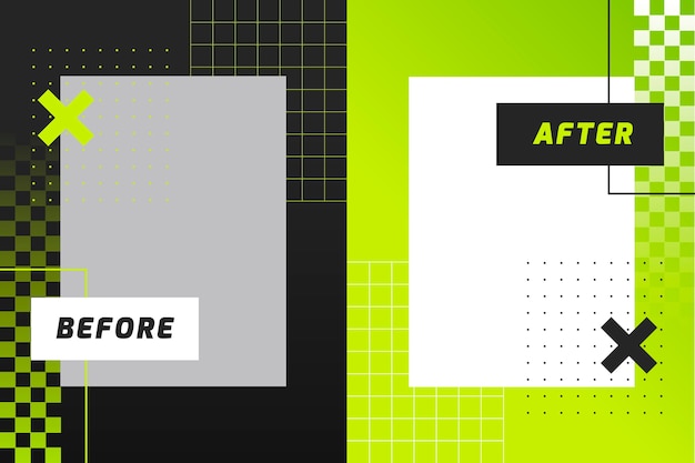 Free vector gradient before and after background template