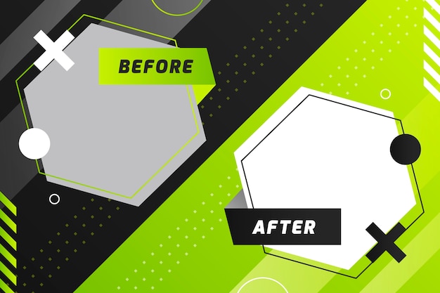 Gradient before and after background template