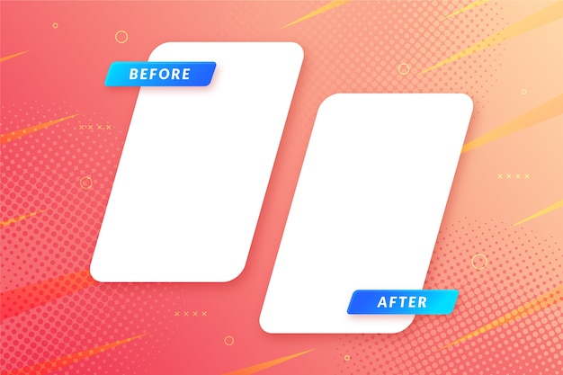 Free vector gradient before and after background template